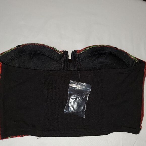 Gorgeous Aztec print zip up crop top size Large - Picture 3 of 4